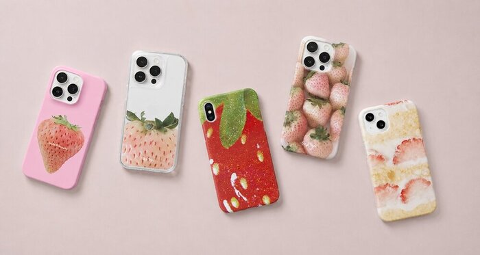 いちご好きのための、スマホケース。